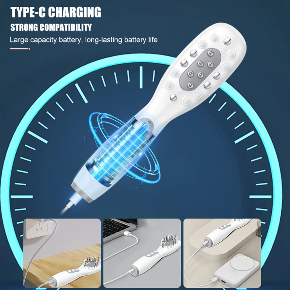 3 LED Light Therapy Electric Massage Comb