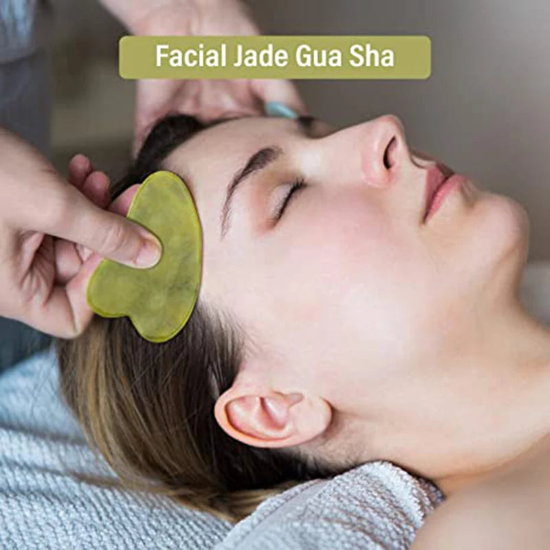 Natural Jade Roller and Guasha Massage Set