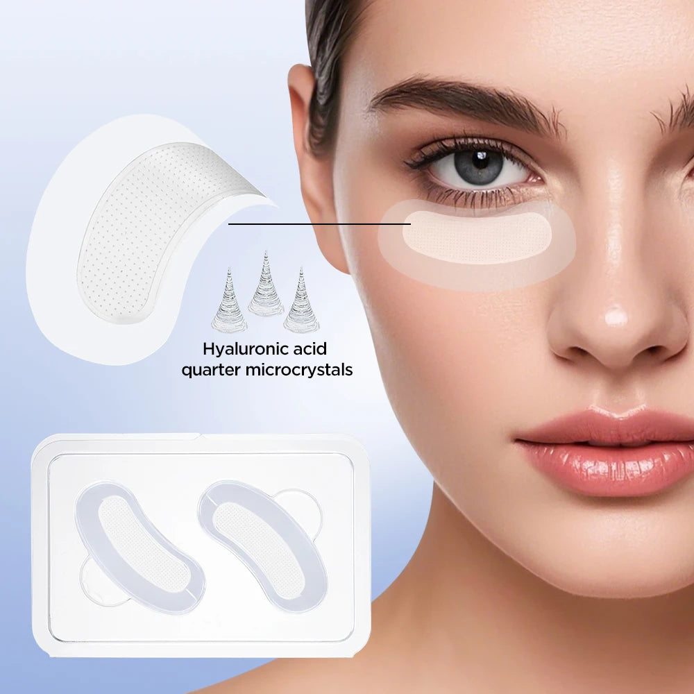5 PAIRS of Microneedle Eye Patches Mask Korean Skin Care Hyaluronic Acid for Anti Wrinkle Aging Dark Circle Eyes Mask Moisturizing