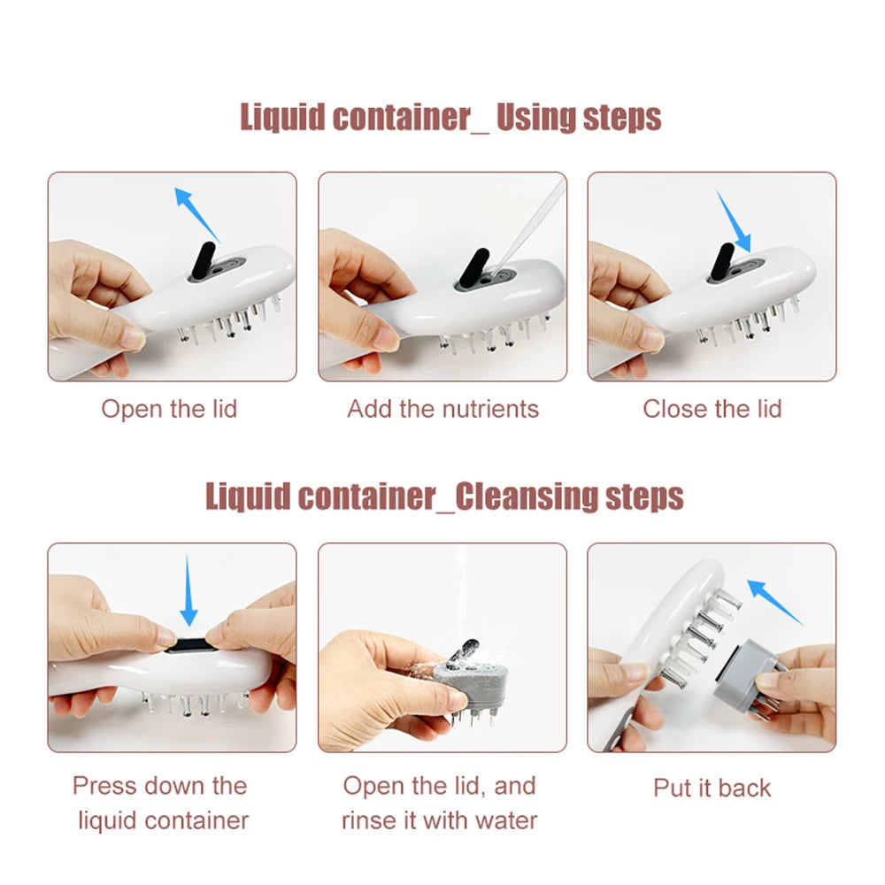 3 LED Light Therapy Electric Massage Comb