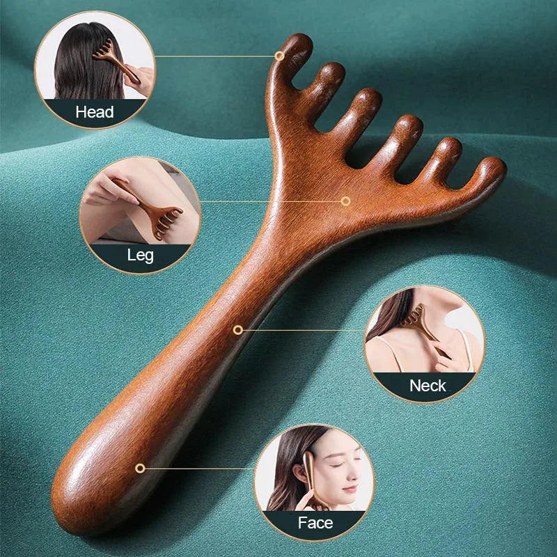 New Wooden Meridian Massage Comb