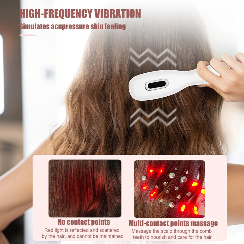 3 LED Light Therapy Electric Massage Comb