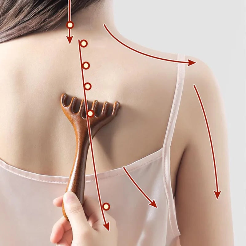 New Wooden Meridian Massage Comb