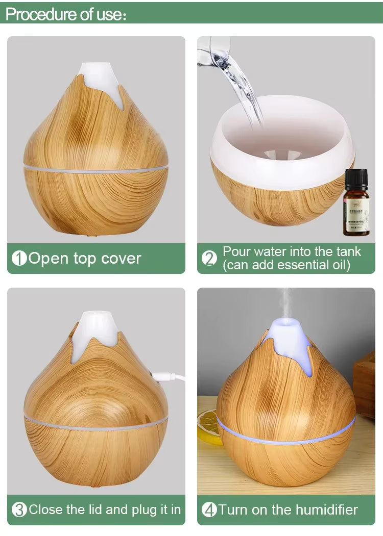 Aromatherapy Essential Oil Diffuser 350ML